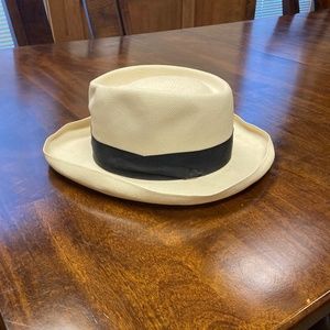 Dobbs Basino Straw Gambler Hat, 7 3/8R